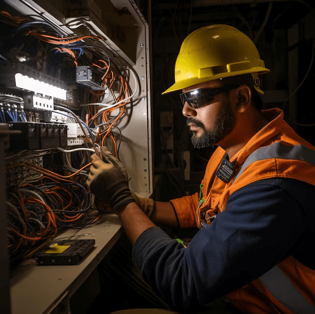 Electricista Profesional trabajando